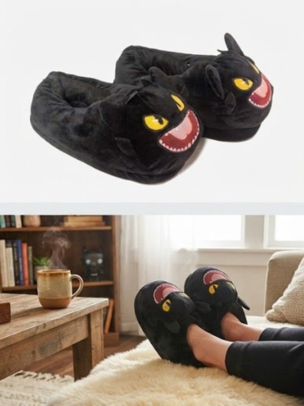"Toothless How to Train Your Dragon Plush Slippers Cosplay House Shoe up to 11"